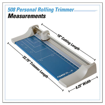 Dahle® Rolling-rotary Paper Trimmer-cutter, 7 Sheets, 18" Cut Length, Metal Base, 8.25 X 22.88 freeshipping - TVN Wholesale